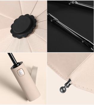 360Home 12-teiliger vollautomatischer Vinyl-Faltschirm Regenschirm